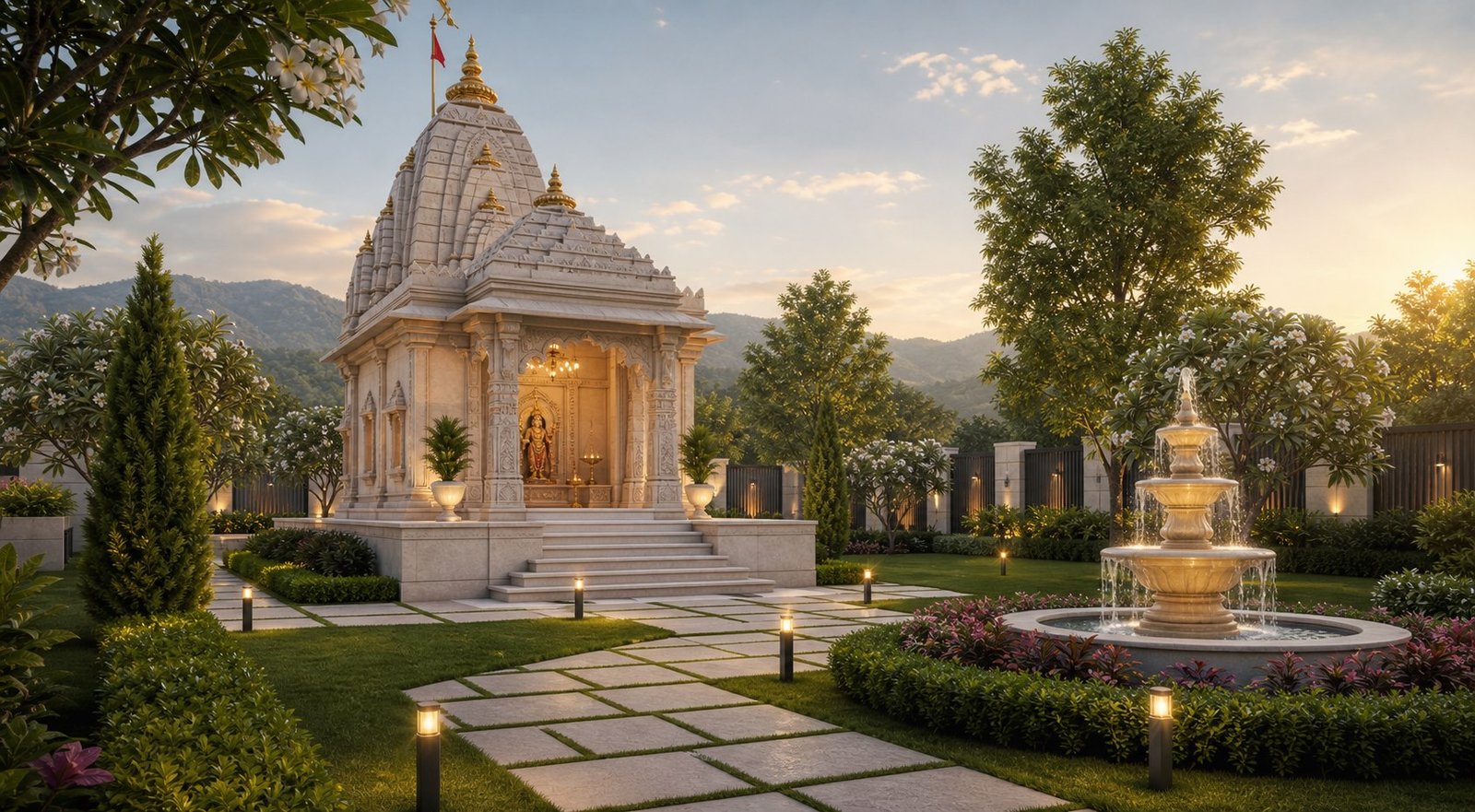 On-site temple amenity at Nirvaana Greens Haridwar